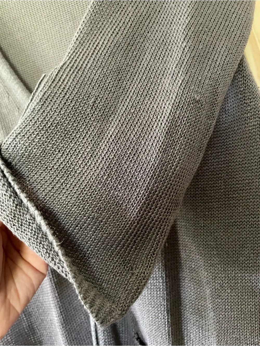J. Jill Open-Knit Long Cardigan in Gray